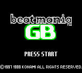 Beatmania GB Title Screen